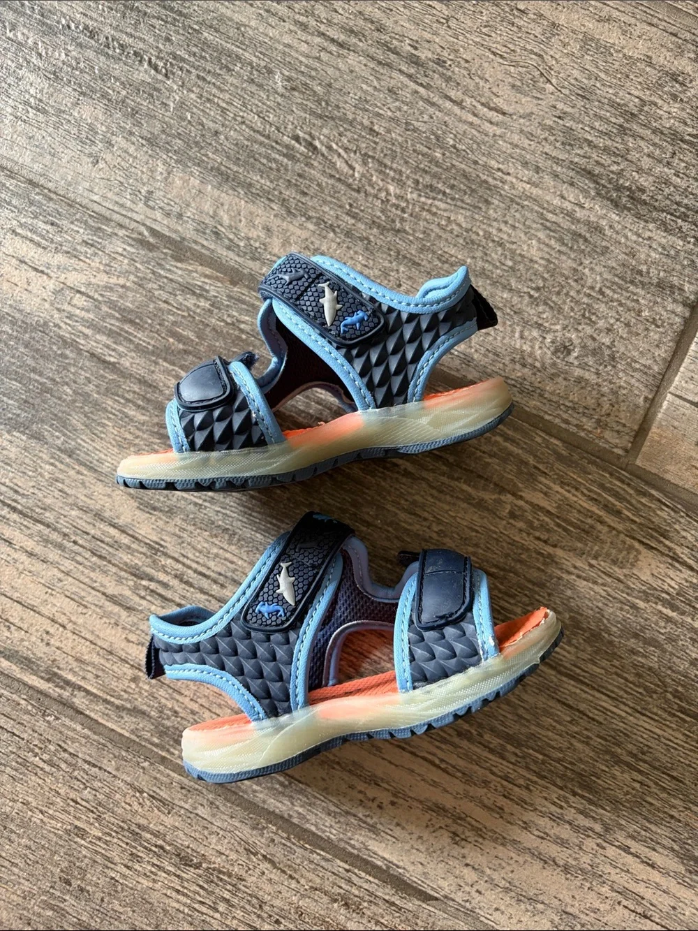 Carter's Navy and Light Blue Shark Toddler Sandals